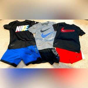 USED Lot Nike Athletic Shirts and Shorts Dri Fit 3T